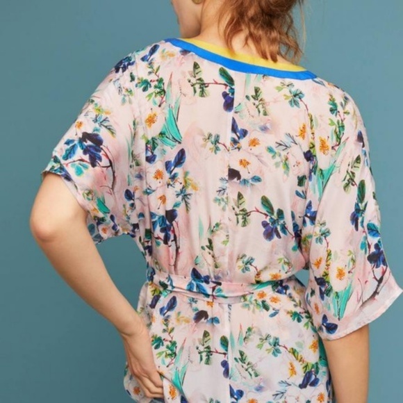 Anthropologie Sporty Floral Wrap Top - Picture 3 of 7